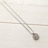 Twist Circle Top Silver Necklace