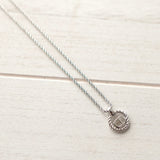 Twist Circle Top Silver Necklace - NEWSED
