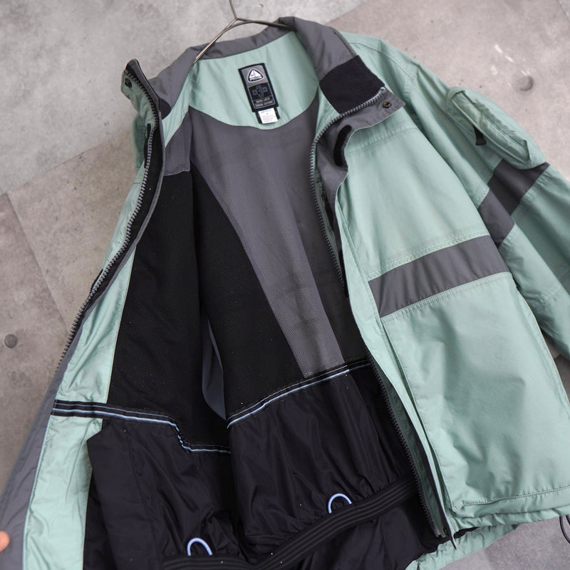 Two - tone Coloring Nylon Blouson - NEWSED