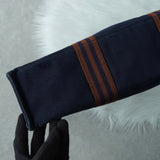 エルメス フールトゥMM キャンバス ハンドバッグ ネイビー / ブラウン