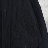 アクアスキュータム  コーデュロイ襟 キルティングジャケット ブラック