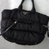 プラダ ナイロン キルティング 2way ハンドバッグ ショルダーバッグ トライアングルロゴ ブラック