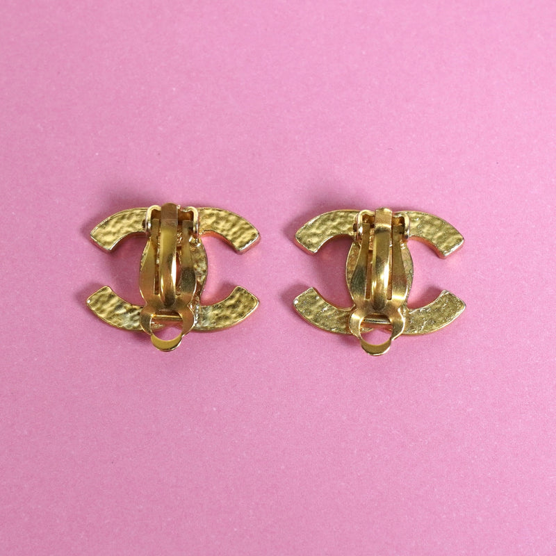 シャネル ココマーク イヤリング GP ブラック