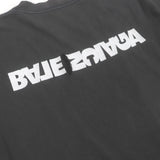 バレンシアガ UNIFIT ターニングロゴ オーバーサイズ ダメージ加工 クルーネック ショートスリーブ 半袖Ｔシャツ ブラック 5 メンズ - NEWSED