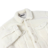 バレンシアガ UNISEX オーバーサイズ ボアジャケット ブルゾン アイボリー 2 メンズ - NEWSED