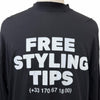 バレンシアガ UNISEX Free Styling Tips Tee ダメージ加工 薄手 長袖Ｔシャツ ブラック 1 メンズ