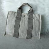 エルメス フールトゥPM キャンバス ハンドバッグ ホワイト / ブラック