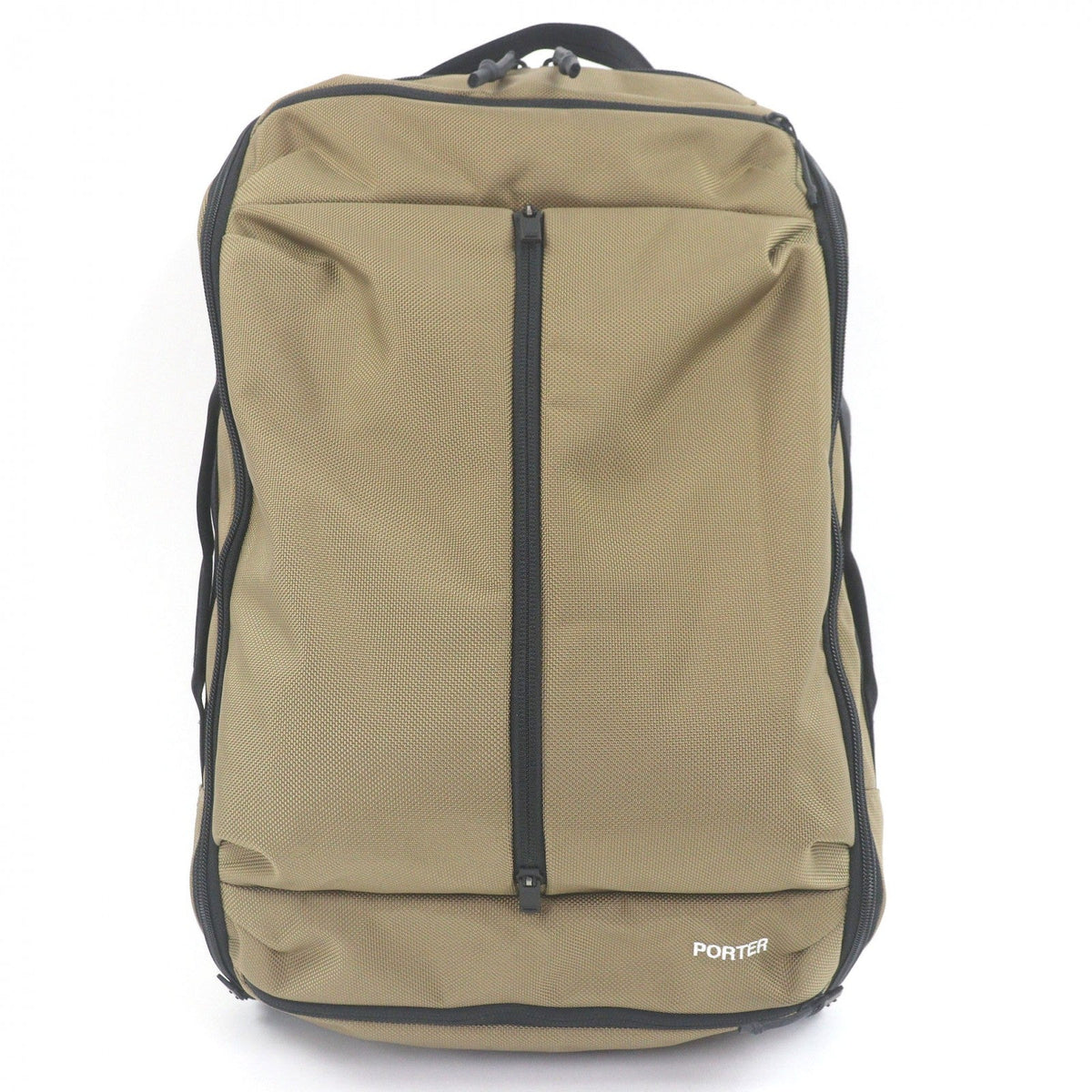 ポーター UPSIDE アップサイド 3WAY OVERNIGHT BRIEFCASE コーデュラバリスティックナイロン ブリーフケース リュック・デイパック ベージュ メンズ - NEWSED