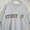 Stüssy 美国制造徽标印花口袋 T 恤，灰色