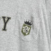 Stüssy 美国制造徽标印花口袋 T 恤，灰色
