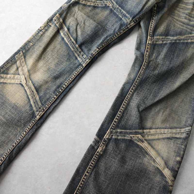 USED ヴィンテージ加工 デニム ジーンズ ブルー - NEWSED