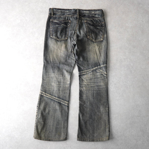 USED ヴィンテージ加工 デニム ジーンズ ブルー - NEWSED