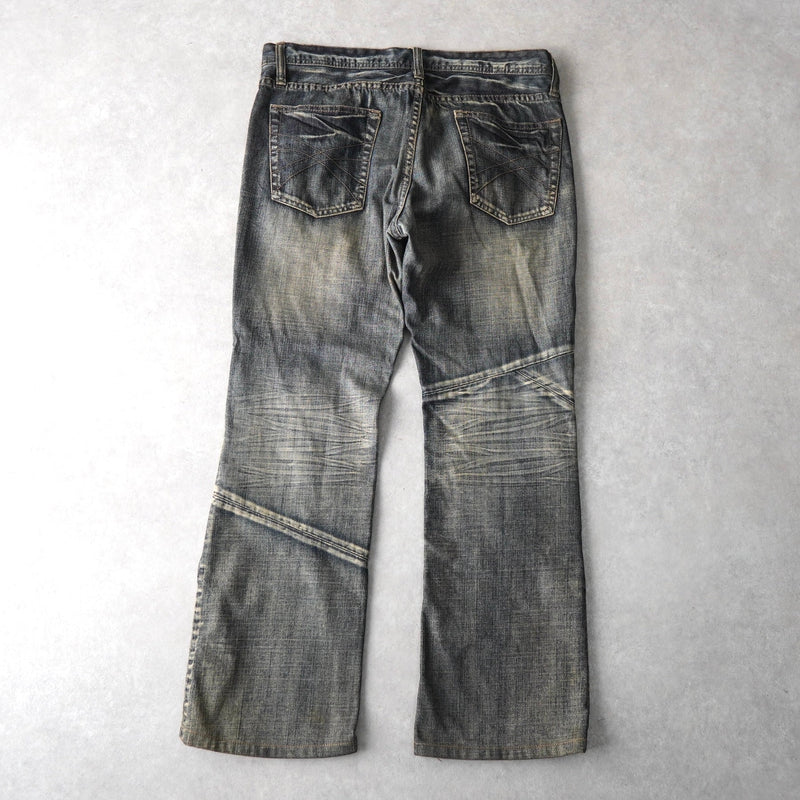USED ヴィンテージ加工 デニム ジーンズ ブルー - NEWSED