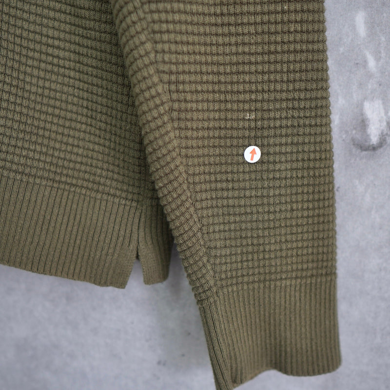 Utility Pocket Waffle Cotton Sweater - NEWSED