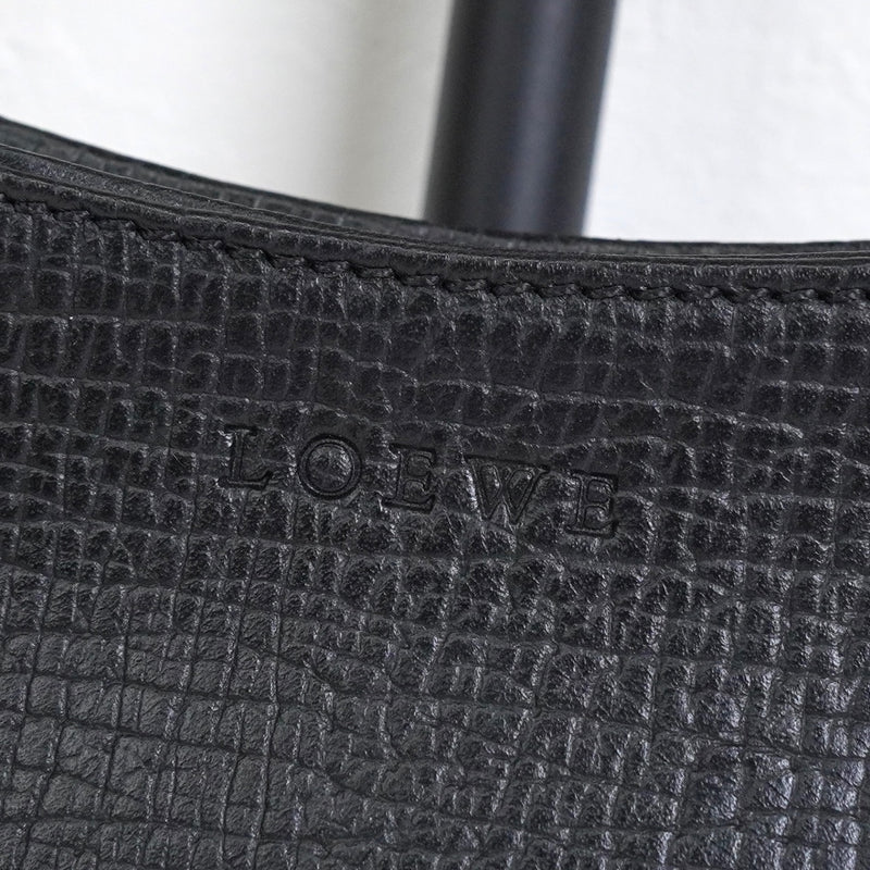 ロエベ ロゴ レザー ミニバッグ アクセサリーポーチ ブラック