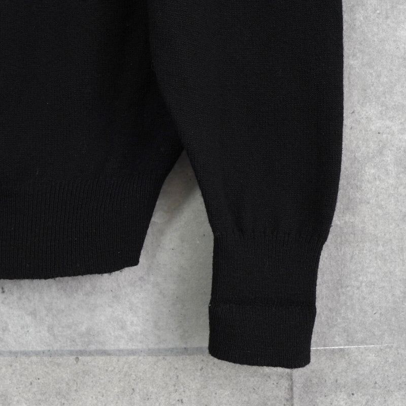 バーバリー ヴィンテージ ロゴ Vネック ニット ブラック - NEWSED