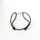 ヴァレンティノ Vロゴ シグネチャー ブレスレット シルバー ブラック - NEWSED