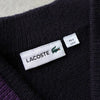 ラコステ ロゴパッチ Vネック ライン ウール ニット ネイビー メンズ