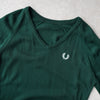 フレッドペリー Vネック ニット ロゴ 刺繍 グリーン