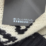 バレンシアガ ロゴ柄 Vネック ジャガードニット セーター ブラック 38 メンズ 未使用品 - NEWSED