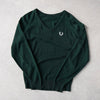 フレッドペリー Vネック ニット ロゴ 刺繍 グリーン