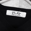 PLAY Comme des Garcons 心形徽标 V 领针织衫 黑色
