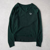 フレッドペリー Vネック ニット ロゴ 刺繍 グリーン