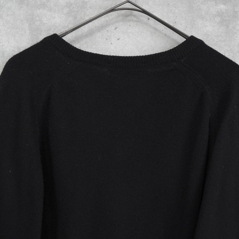 バーバリー ヴィンテージ ロゴ Vネック ニット ブラック - NEWSED