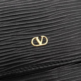 ヴァレンティノ Vロゴ レザー 三つ折り財布 ブラック - NEWSED