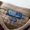 ポロ ラルフローレン ロゴ 刺繍 Vネック ニット ブラウン
