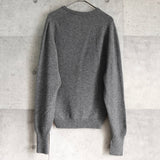 バーバリー ヴィンテージ エンブレム ホースロゴ Vネック ウール ニット グレー - NEWSED