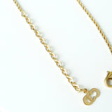 クリスチャン ディオール CDロゴ スクエア ラインストーン ネックレス GPゴールド