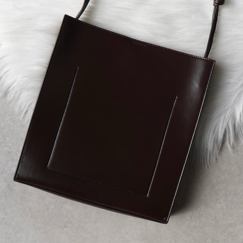 ジルサンダー タングル ミディアム  レザー ショルダーバッグ ブラウン