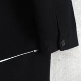 ラコステ ロゴパッチ ウールコート ミドルコート ブラック