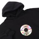 バレンシアガ VALENTINE CD HOODIE バレンタイン CDダメージ加工 プルオーバー パーカー ブラック 2 メンズ 未使用品 - NEWSED