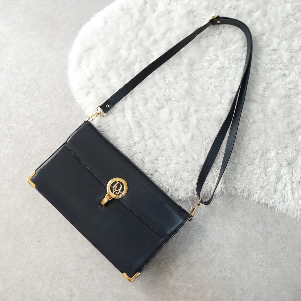 Vintage Calf Leather One Shoulder Bag