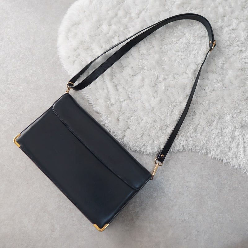 Vintage Calf Leather One Shoulder Bag - NEWSED