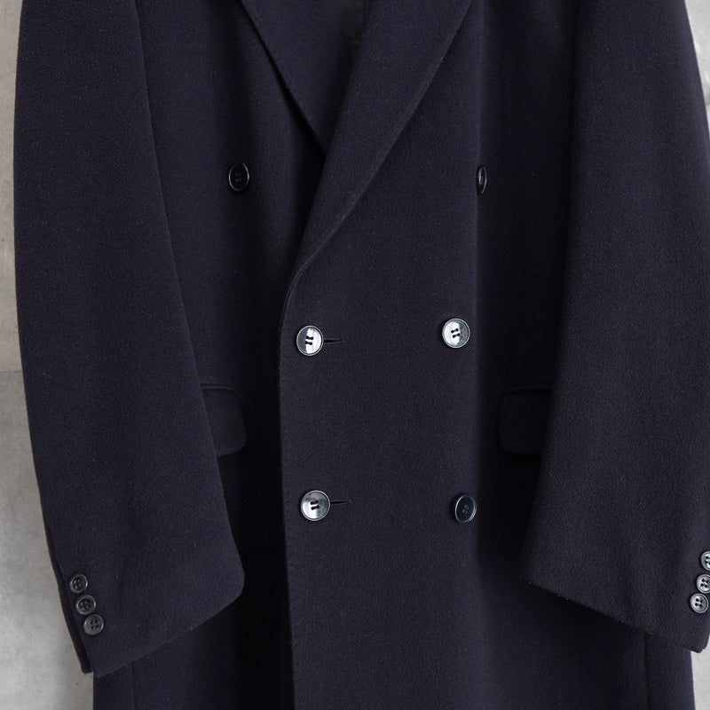 Vintage Cashmere Oversize Double - breast Chesterfield Coat - NEWSED