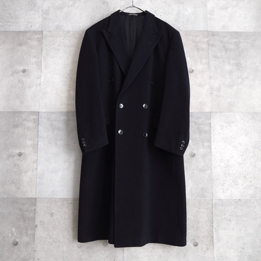 Vintage Cashmere Oversize Double-breast Chesterfield Coat