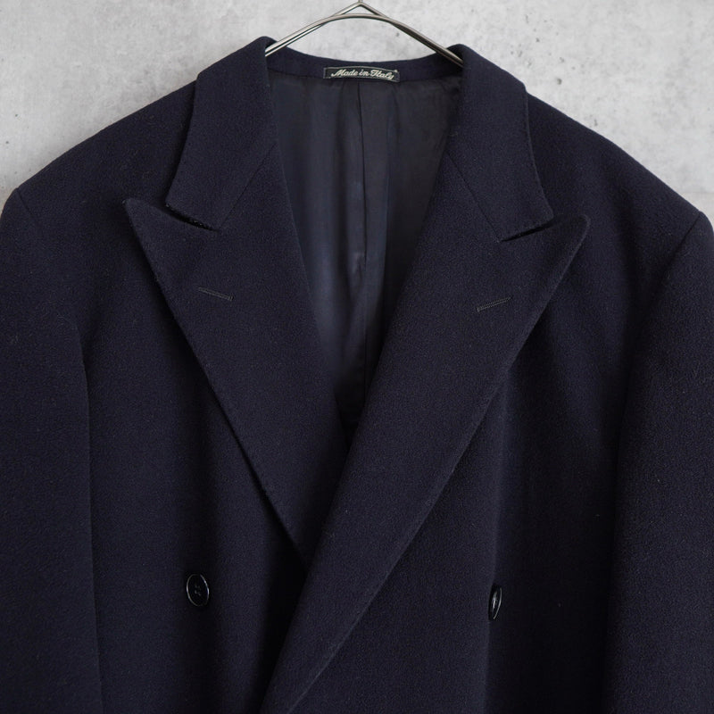 Vintage Cashmere Oversize Double - breast Chesterfield Coat - NEWSED