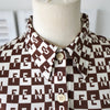 Vintage Logo Checkered Pattern Polo Shirt
