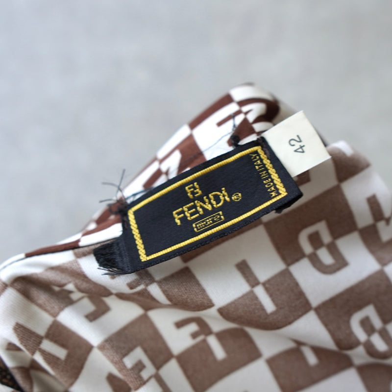 Vintage Logo Checkered Pattern Polo Shirt - NEWSED