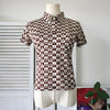 Vintage Logo Checkered Pattern Polo Shirt