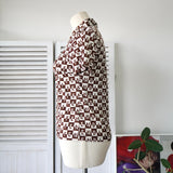 Vintage Logo Checkered Pattern Polo Shirt - NEWSED