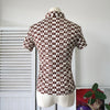 Vintage Logo Checkered Pattern Polo Shirt