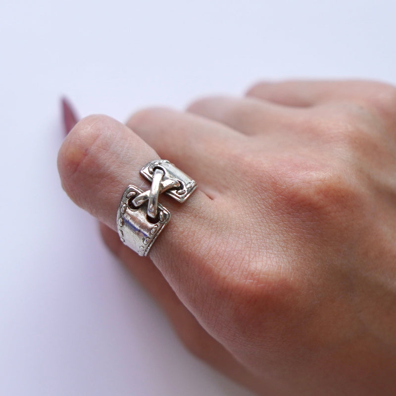 Vintage Mexico Ring Silver 925 Size:54 - NEWSED