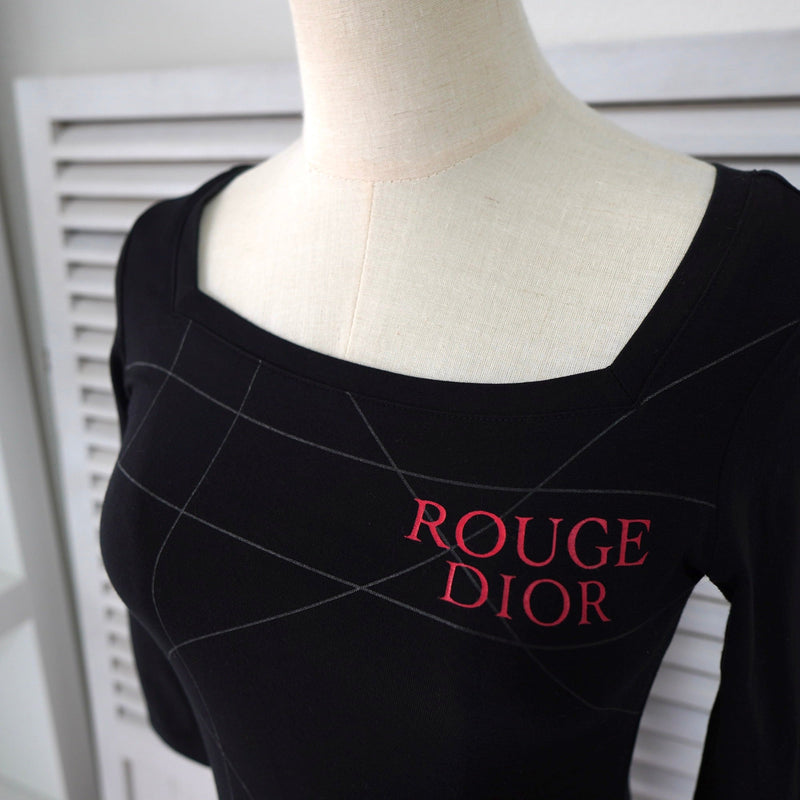 Vintage Rouge Dior Scooped Neck Top - NEWSED