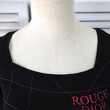 Vintage Rouge Dior Scooped Neck Top - NEWSED