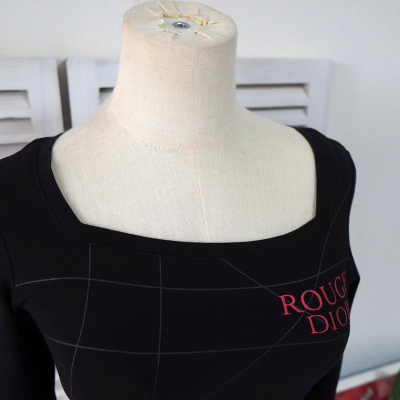 Vintage Rouge Dior Scooped Neck Top - NEWSED