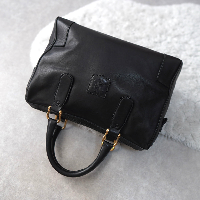 Vintage Triomphe Leather Mini Boston Bag - NEWSED